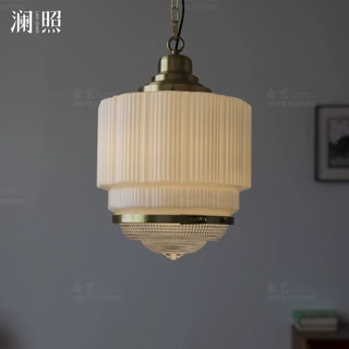 中式山野风仿古木艺吊灯  餐饮饭店火锅店酒楼茶楼店铺商用麻布灯