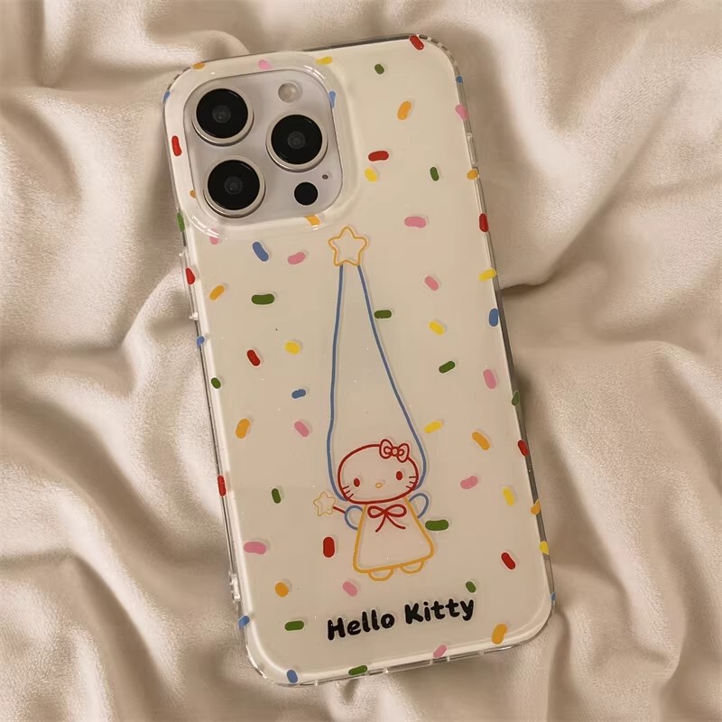 Colorful Rotating Star Hat Kt Suitable for Apple 16Promax Apple Phone Case 17 Niche 14 Double Layer 13 Colorful Rotating Star Hat Kt Suitable for Apple 16Promax Apple Phone Case 17 Niche 14 Double Layer 13