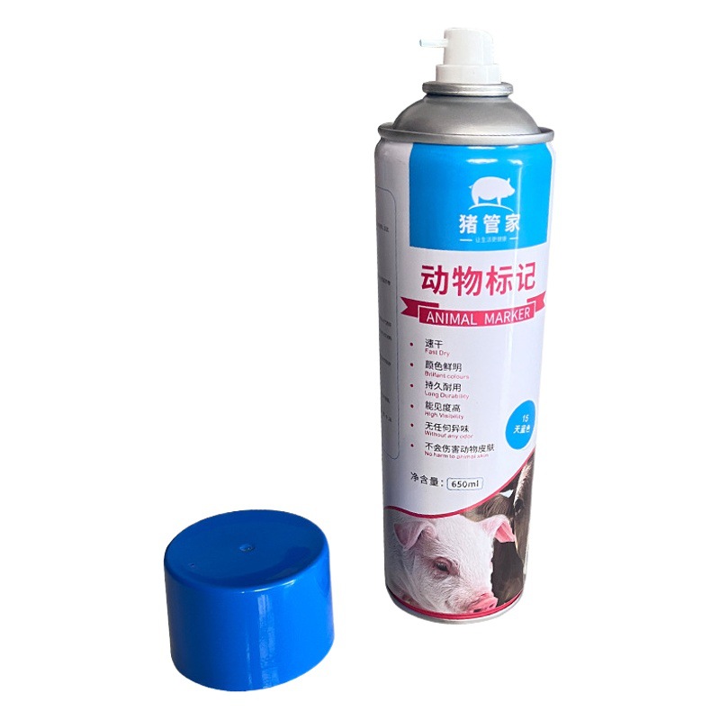 Cerdo marca spray 650ml rojo, verde y azul tricolor animal marca spray pintura veterinario marca spray equipo de cría