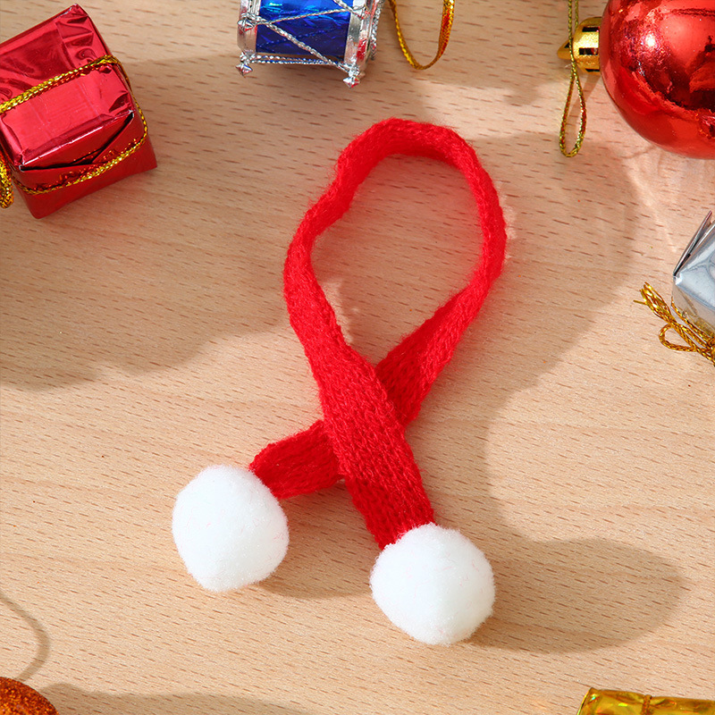 Navidad decoración mini lana bufandas pequeñas sombreros decoración colgante lana tejo pequeño sombrero Navidad