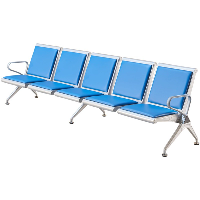 Стул Row Стул аэропорта Усиленный утолщенный из нержавеющей стали Больничная скамья на трех человек Стул ожидания Row Инфузионный стул Стул ожидания