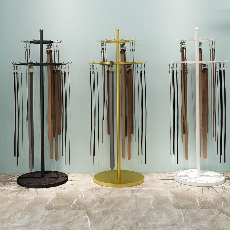 Shopping Mall Belt Display Rack Foreign Trade Leather Goods Belt Bag Belt Storage Rack Hanging Store Belt Display Shelf