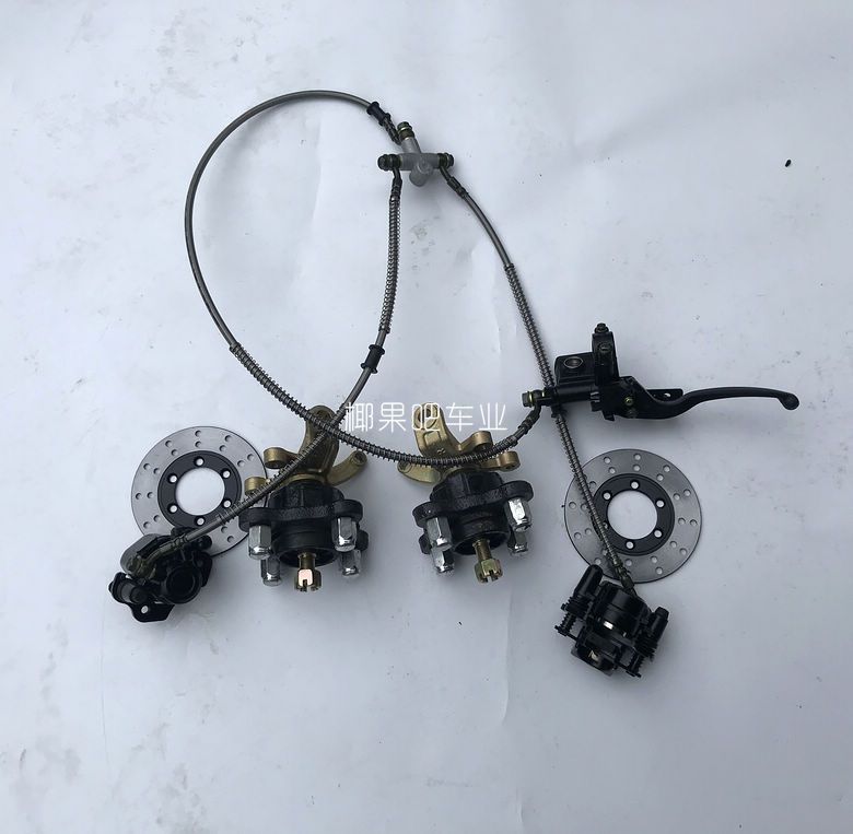 Modified box kart accessories: Big Bull ATV front disc brake horn flange with one-to-two handbrake