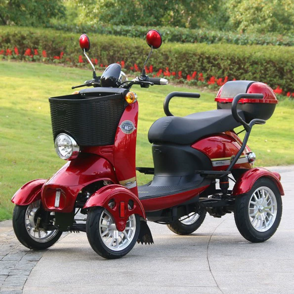 Заводской Новый четырехколесный мотоцикл Turtle King, Электрический домашний скутер для пожилых женщин с двойным аккумулятором