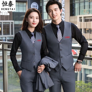 酒吧KTV服务员工作服马甲套装女酒店经理前台接待台球工装制服男