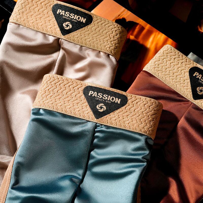 【Single Pack】New Satin Seamless Ice Silk Men's Underwear Summer Thin Breathable Briefs Trendy Mid-Waist