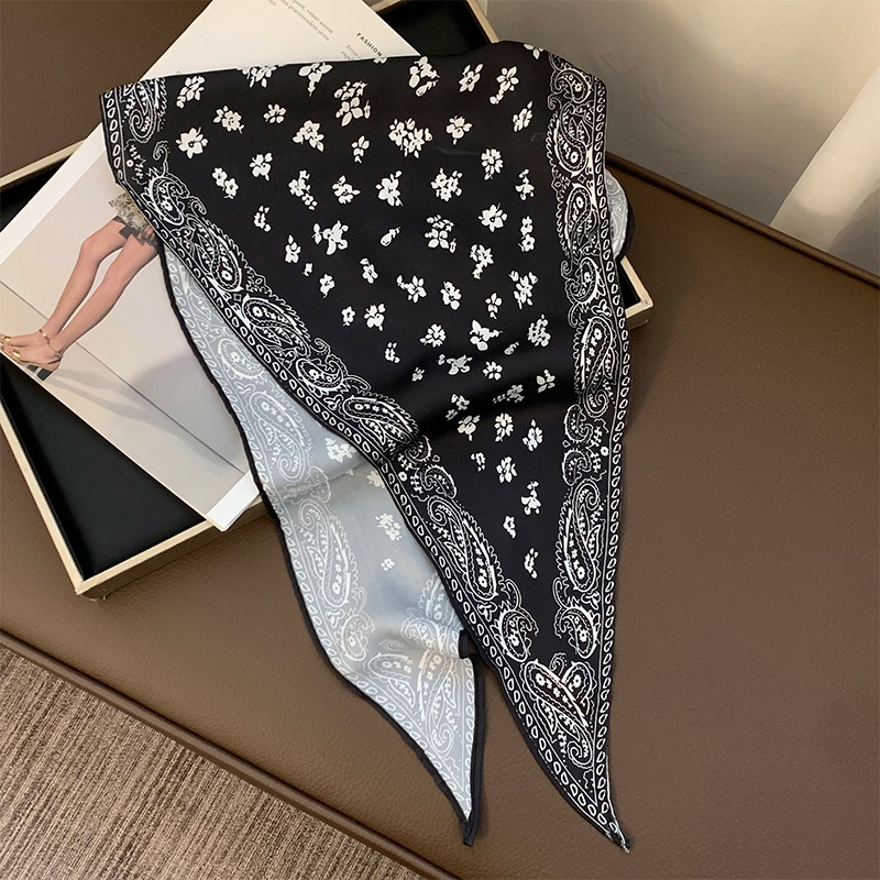 Flores de anacaju cortadas bufandas de seda de cuello bufandas de alto nivel bufandas de cabello bufandas multifuncionales bufandas triangulares bufandas de cintura bufandas