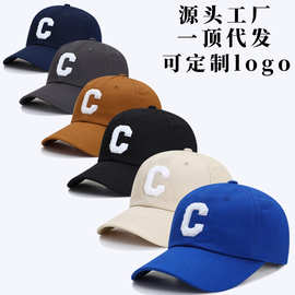 春夏新款C韩版潮棒球帽休闲透气可调节刺绣软顶鸭舌帽设计师ins