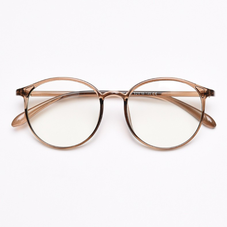 Ultra-Light Tr90 Men's and Women's Prescription Eyeglass Frames, Trendy Plain Style, Instagram-Style Tea-Colored Frames, Suitable for Round Faces, Model 7121 Ultra-Light Tr90 Men's and Women's Prescription Eyeglass Frames, Trendy Plain Style, Instagram-Style Tea-Colored Frames, Suitable for Round Faces, Model 7121
