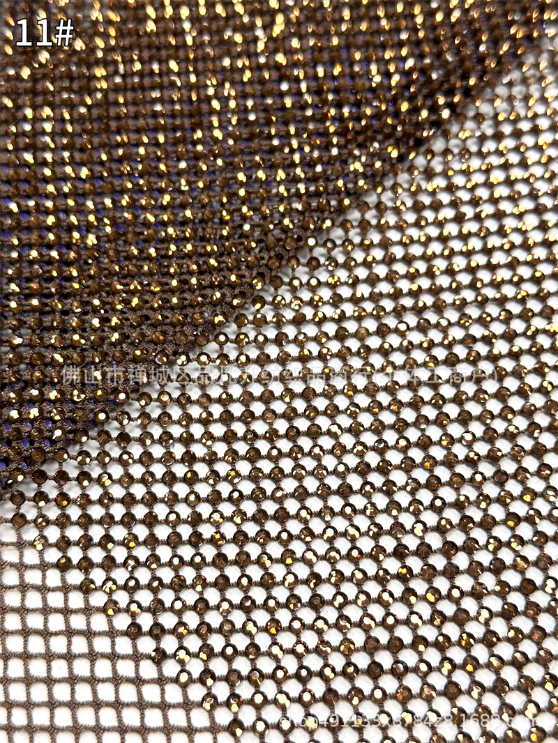 Fábrica de nuevos productos al por mayor Zhongshan 10 imitación de vidrio de diamond tela tela de vestido de baile
