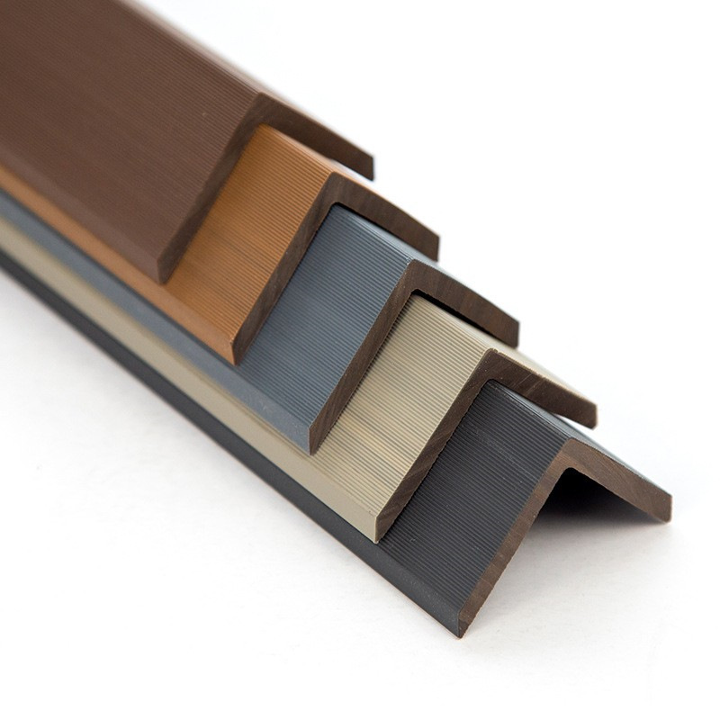 Outdoor Wood-plastic floor edge strip L-shaped right angle anti-collision protective strip co-extrusion plastic wood anti-corrosion edge sealing decoration edge closing pressure