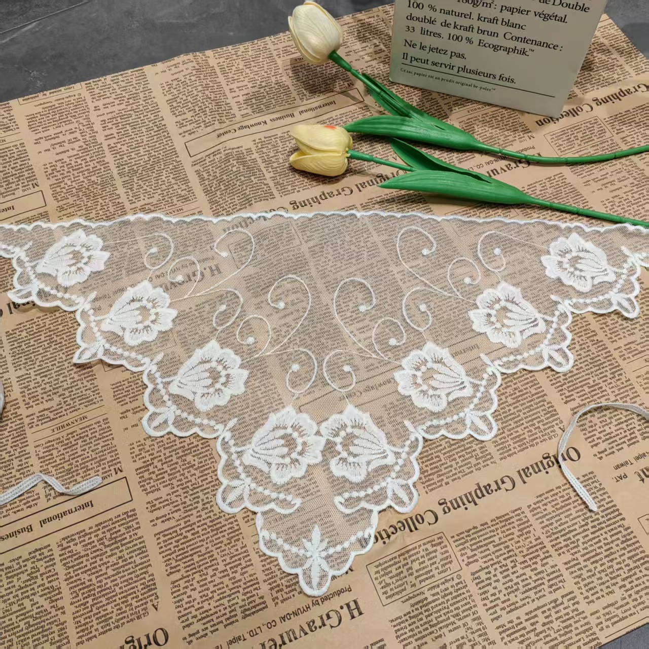 Lace tie turbanes dulces jeans accesorios de combinación