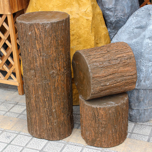 Courtyard FRP Simulation Wooden Stakes Indoor Soft Decoration Fake Hollow Wooden Stakes Tree Stakes Home Ecological Landscape