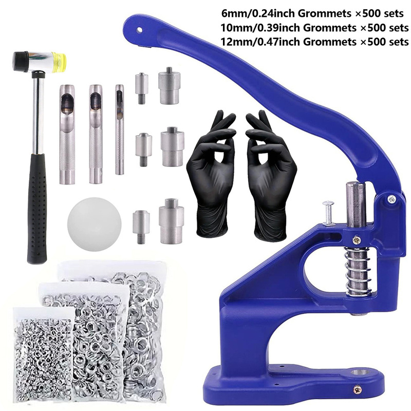 Cross-border hot sale metal ring hand press suit with 6 mm10mm12mm silver air eye suitable for luggage shoes and hats