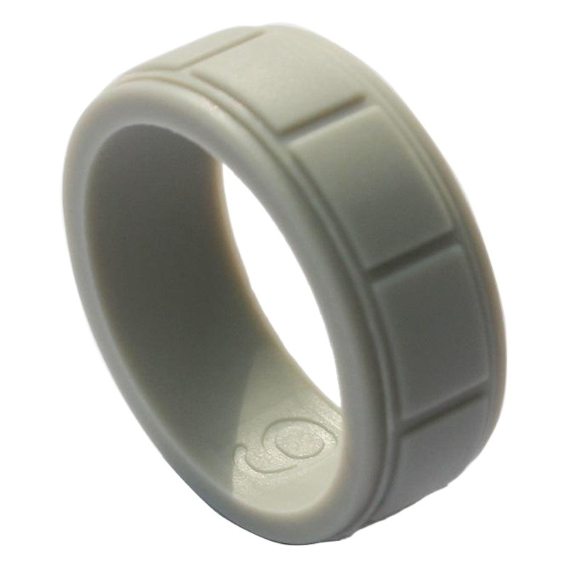 New European and American Silicone Ring Amazon 8mm Plaid Couple Silicone Ring Outdoor Sports Ring Wholesale