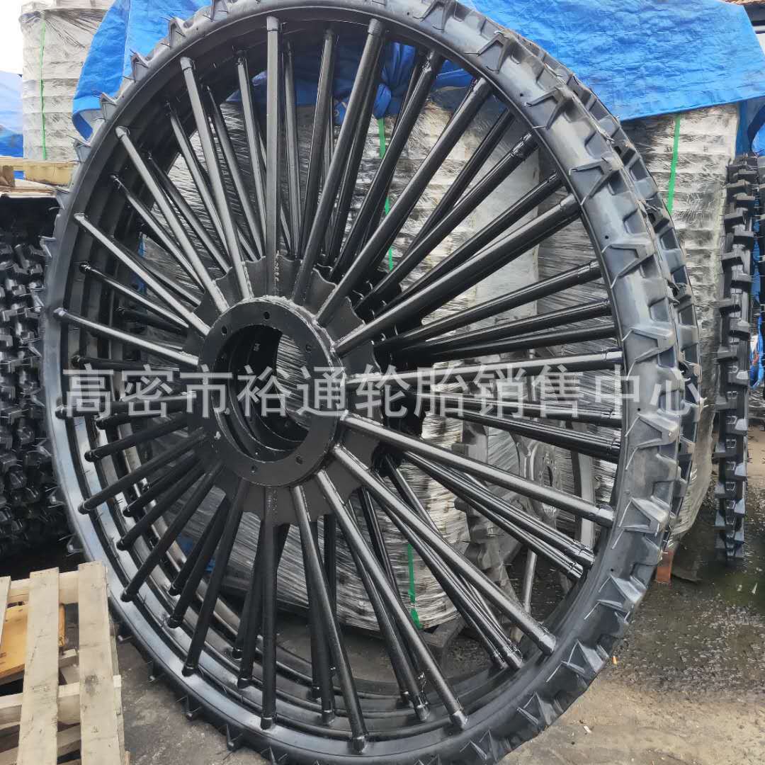 拖拉机改装实心打药机植保机轮胎高1.5米宽16公分9个支撑管粗38