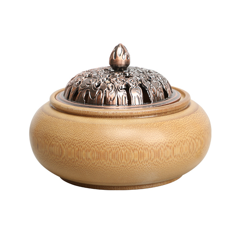 Té de bambú pote portátil sellado tubo de té caja de embalaje de té puesto escénico Punto de bambú artesanías fábrica al por mayor