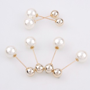 DIY Handmade Clothing Decoration Fashionable One-Word Pearl Brooch Accessories Ready for Sale
