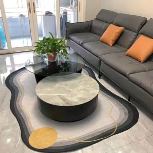 Carpet Living Room Light Luxury High-End Oval Cream Style Special-Shaped Bedroom Home Sofa Study Room Full Carpet