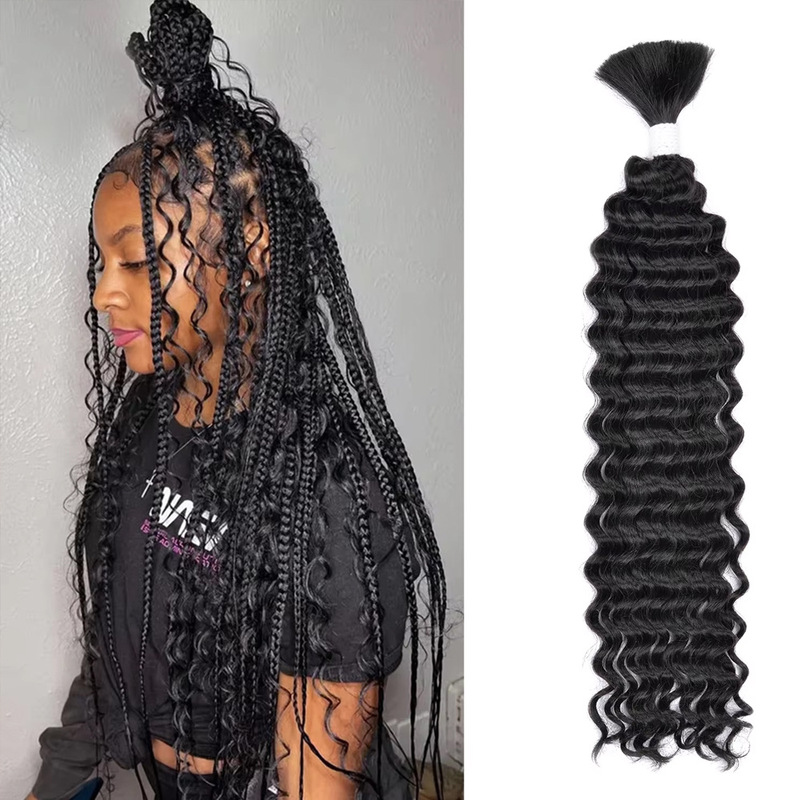 20inch Imitation Human Hair High-Temperature Protein Silk Synthetic Fiber Wigs Bulk Hair Deep Wave Hair Bundles 20inch Imitation Human Hair High-Temperature Protein Silk Synthetic Fiber Wigs Bulk Hair Deep Wave Hair Bundles