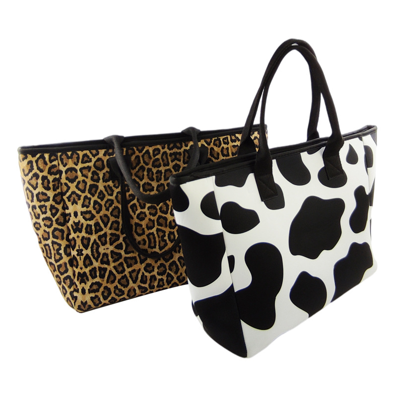 支持加工定制 带小包沙滩包 休闲女士包两侧打孔穿孔潜水料沙滩包