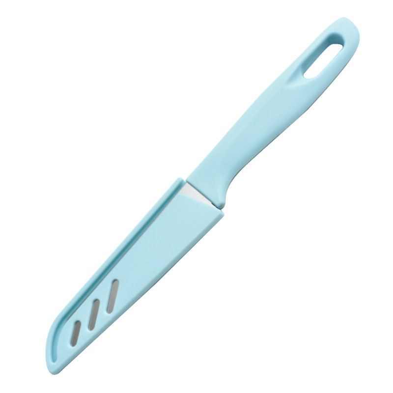 Fabricante al por mayor cuchillo pelador cuchillo de fruta conveniente cuchillo pelador multifuncional de acero inoxidable cuchillo pelador de frutas con cubierta de cuchillo