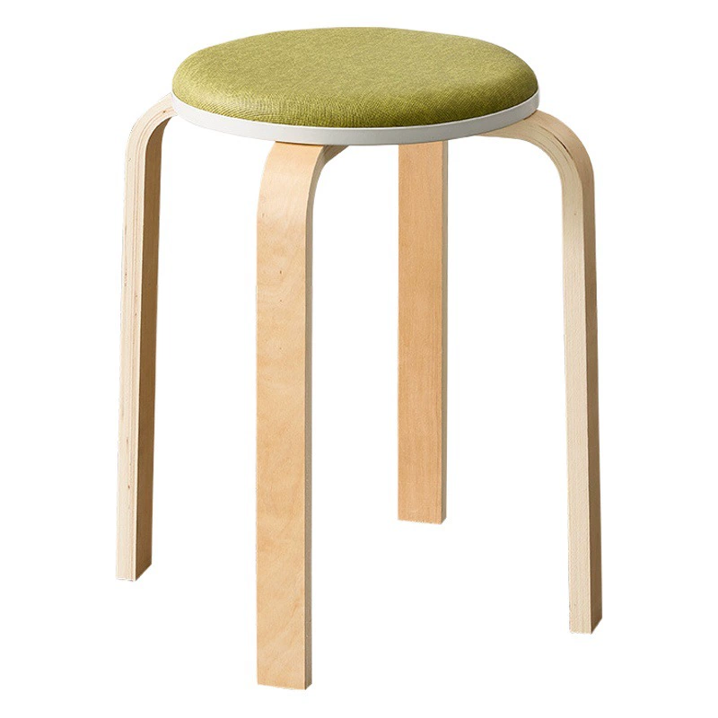 Изогнутый табурет Модный креативный Маленький стул для гостиной Бытовой высокий круглый стул Простой Мягкий Обеденный стол Скамья Обеденный стул для взрослых