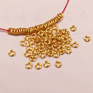 By the Gram, S925 Silver Gold-Plated Twist Spacer Beads for Bracelet Stringing, Necklace Embellishments, DIY Handmade Spacers