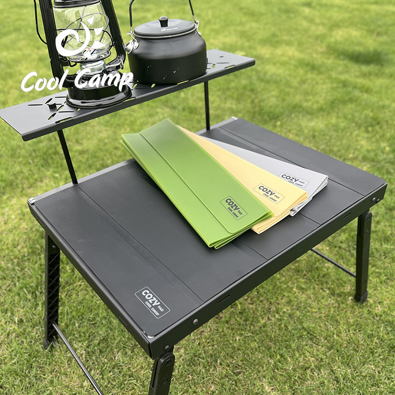 COOLCAMP Outdoor Folding Table Mat Waterproof and Heat Insulating Dining Table Mat Non-slip Anti-scalding Silicone Mat Pot Mat Coaster Tablecloth