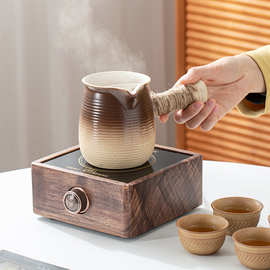 网红罐罐茶烤奶茶壶中式围炉煮茶壶耐高温明火炭烧户外柴烧侧把壶