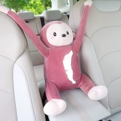 Car tissue box/set | Car Supplies - sitting-tissue-box-bean-sha-monkey