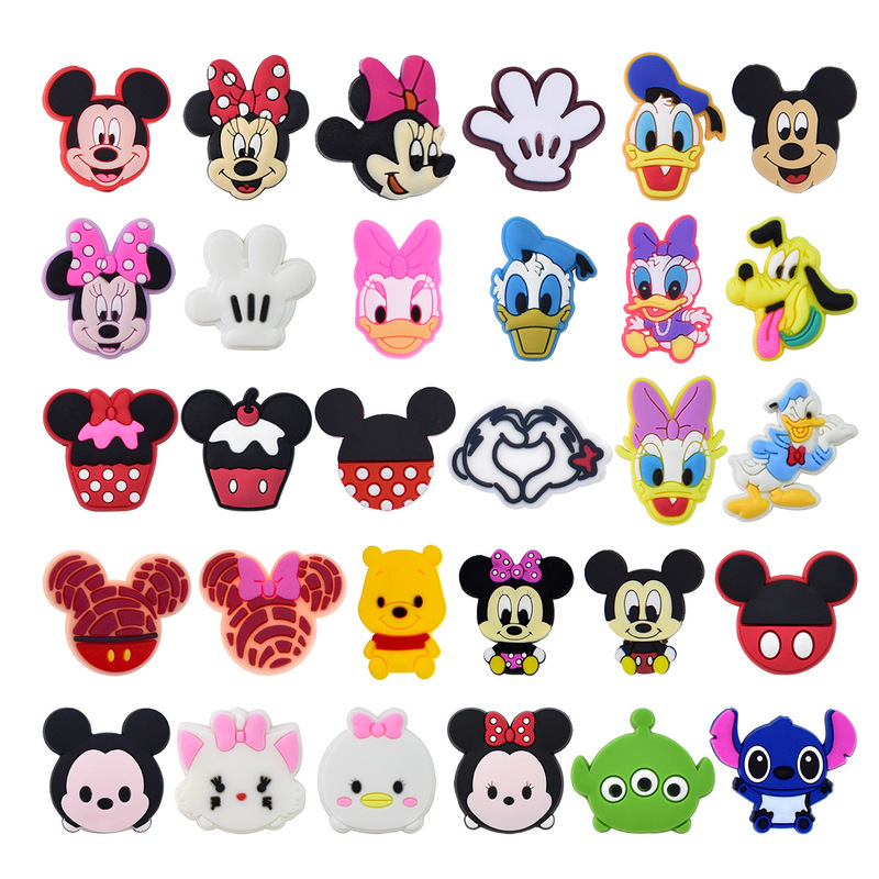 Cute Cartoon Mickey Mouse Series Croc Shoes Flower Decorative Buckle DIY Removable Soft Rubber Shoe Buckle Accessories Wholesale Cute Cartoon Mickey Mouse Series Croc Shoes Flower Decorative Buckle DIY Removable Soft Rubber Shoe Buckle Accessories Wholesale
