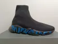 Painted Sock Shoes in Black Blue
