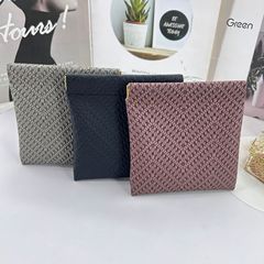 新しいレザー収納袋ミニポータブル自動開閉防水収納袋有線ヘッドフォンデータケーブルキャリーオンバッグ