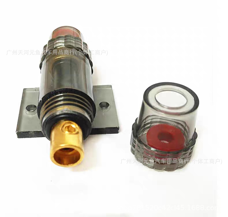 Fuse Box Pa66 Fireproof Flame-Retardant Small Fork-Type Automotive Fuse Holder Aircraft Fuse Holder Brown Color with Additional Fuse Included