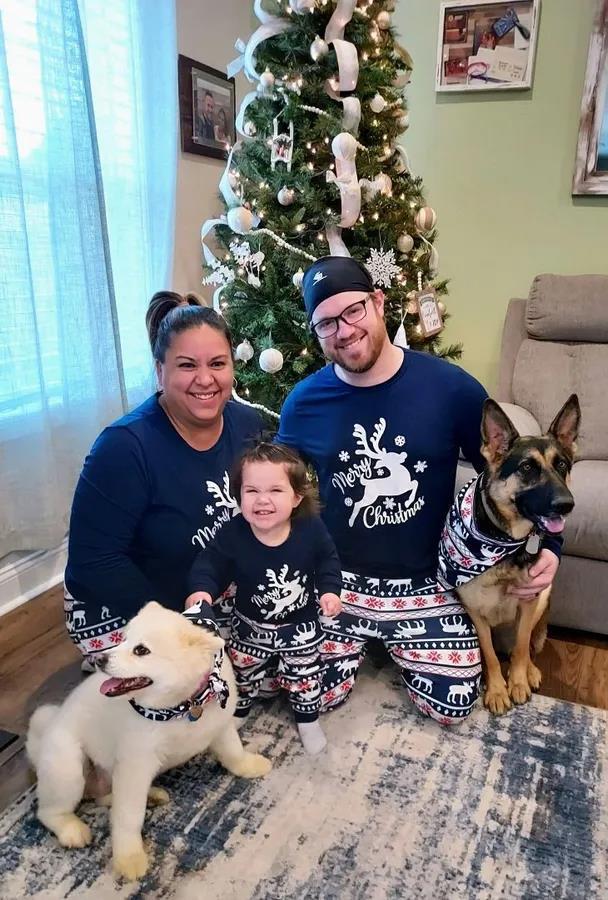 Family Look Letter Elk Pant Co-ord Set T-shirt Two-Piece Sets display picture 5