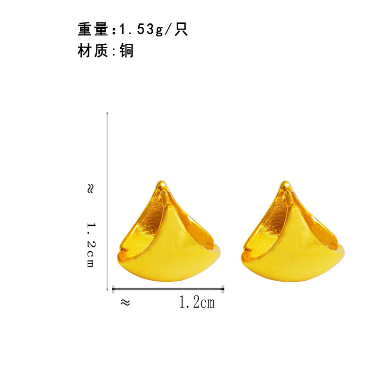 Retro U Shape Copper Ear Studs Plating Copper Earrings