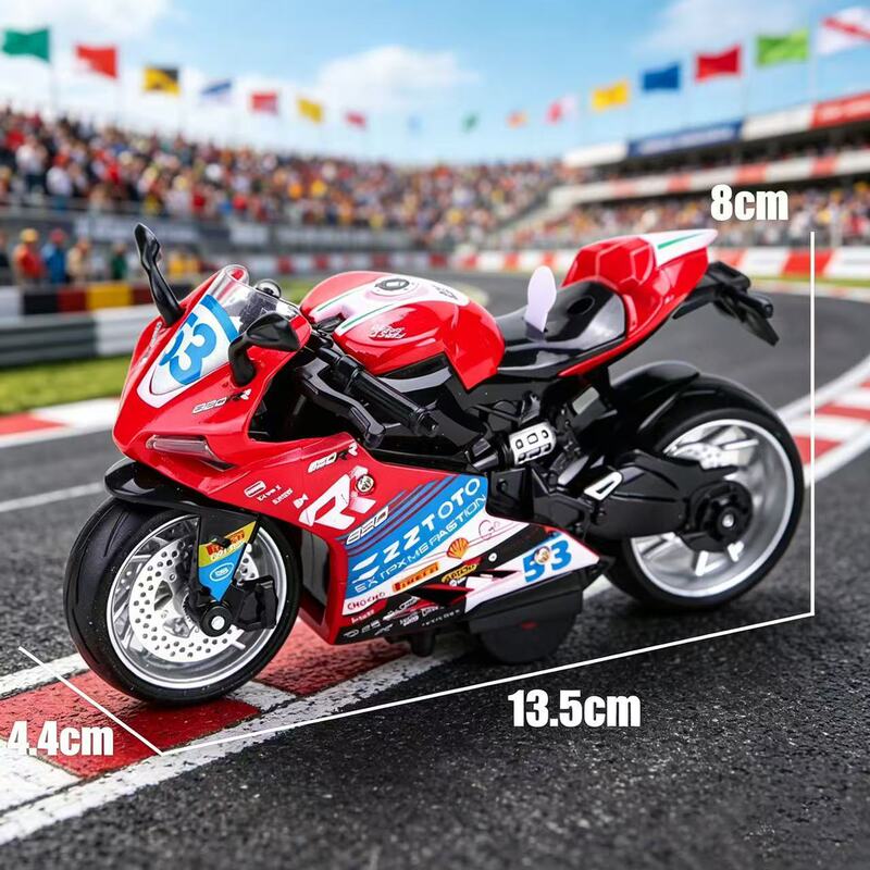 1:12 "Zhang Xue" Ducati 1199 Alloy Motorcycle Sliding Toy Car with Sound and Lights, Music Model Ornament 1:12 "Zhang Xue" Ducati 1199 Alloy Motorcycle Sliding Toy Car with Sound and Lights, Music Model Ornament