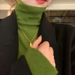 高领软糯羊毛针织衫女2025年秋冬新款内搭复古洋气打底衫堆堆领毛