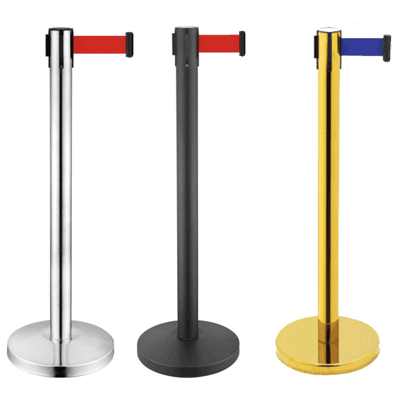 不锈钢一米线护栏杆 隔离带 伸缩栏杆座警戒围栏两米3米5米海口