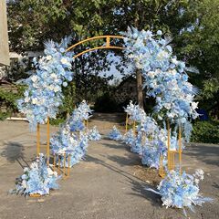 鉄芸双棒アーチ棚舞台配置tテーブル花門結婚式シーン装飾背景ドア型棚