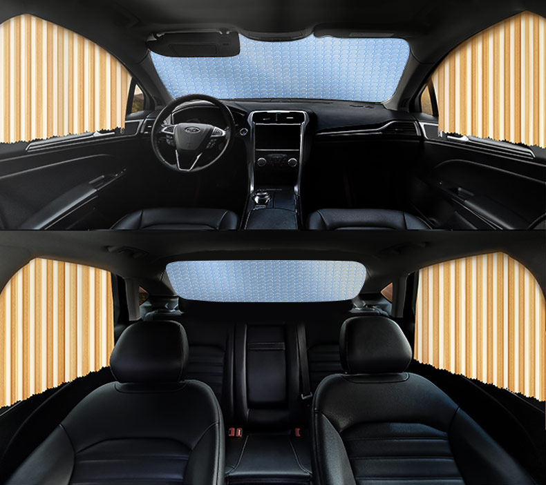 Car Sunshade Curtain, Window Sun Protection and Heat Insulation Curtain, Car Privacy Curtain, Car Interior Window Curtain, Retractable Magnetic Suction Type
