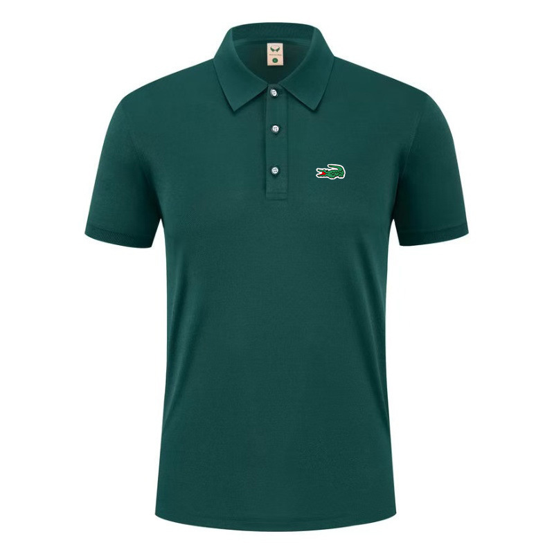 Cross-border foreign trade summer polo shirt men's fashion casual short sleeve trend embroidery lapel crocodile embroidery logo
