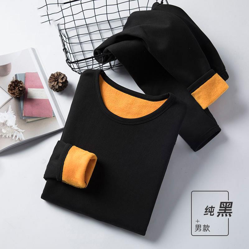[Warm clothes/suit/warm pants] men's thermal underwear suit men's and women's fleece-lined thickened autumn clothes long pants