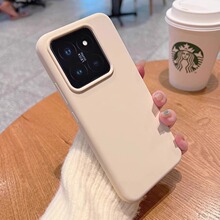 奶油黄液态硅胶适用小米15手机壳新款14全包防摔亲肤手感耐脏纯色