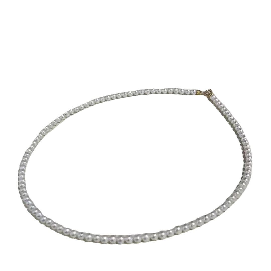 3-5MM淡水珍珠项链正圆强光baby珠锁骨链叠戴颈链网红同款热销款