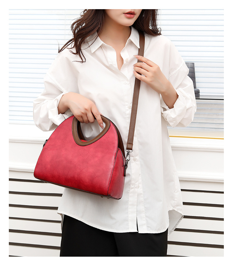Bag women's bag retro handbag fashion trendy large capacity shoulder messenger bag_voghion.com