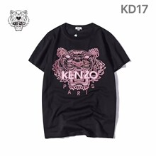 跨境代发潮牌虎头logo印花烫画T恤男女宽松时尚百搭纯棉圆领短袖k