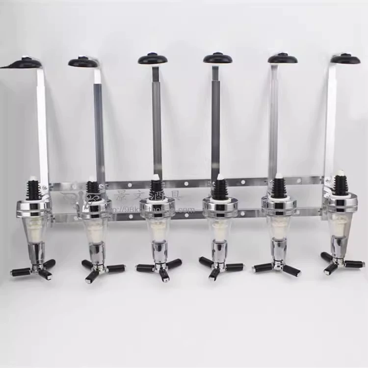 Аутентичная 6-головочная прямая настенная стойка для розлива вина бренда Panda, перевернутый диспенсер для розлива вина самообслуживания емкостью 30 мл