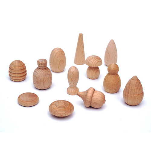 Waldorf open small building blocks hamster grinding teeth and chewing simulation toys natural beech wood paint-free environmentally friendly wooden ornaments